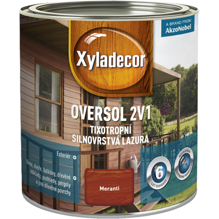 Xyladecor Oversol 2v1 tixotropní silnovrstvá lazura 0,75L