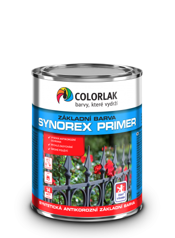 Colorlak SYNOREX PRIMER S2000 antikorozní základní barva na kov 0,6L šedá