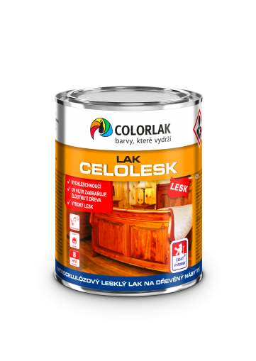 Colorlak CELOLESK C1037 nitrocelulózový lak na dřevěný nábytek 3,5L lesklý