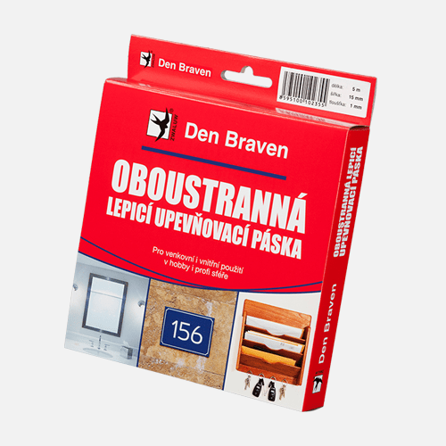 Den Braven Oboustranně lepicí upevňovací páska v krabičce 15mmx5m