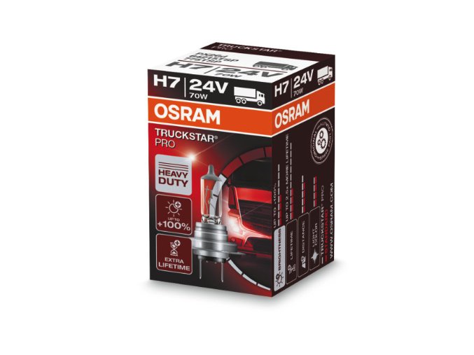 24V H7 70W PX26D Osram TRUCKSTAR PRO +100% 1ks