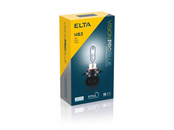 12V HB3 60W P20D Elta VISIONPROBLUE, SADA