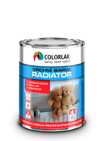 Colorlak RADIATOR S2117 syntetická vrchní barva na radiátory lesklá 0,6L bílá