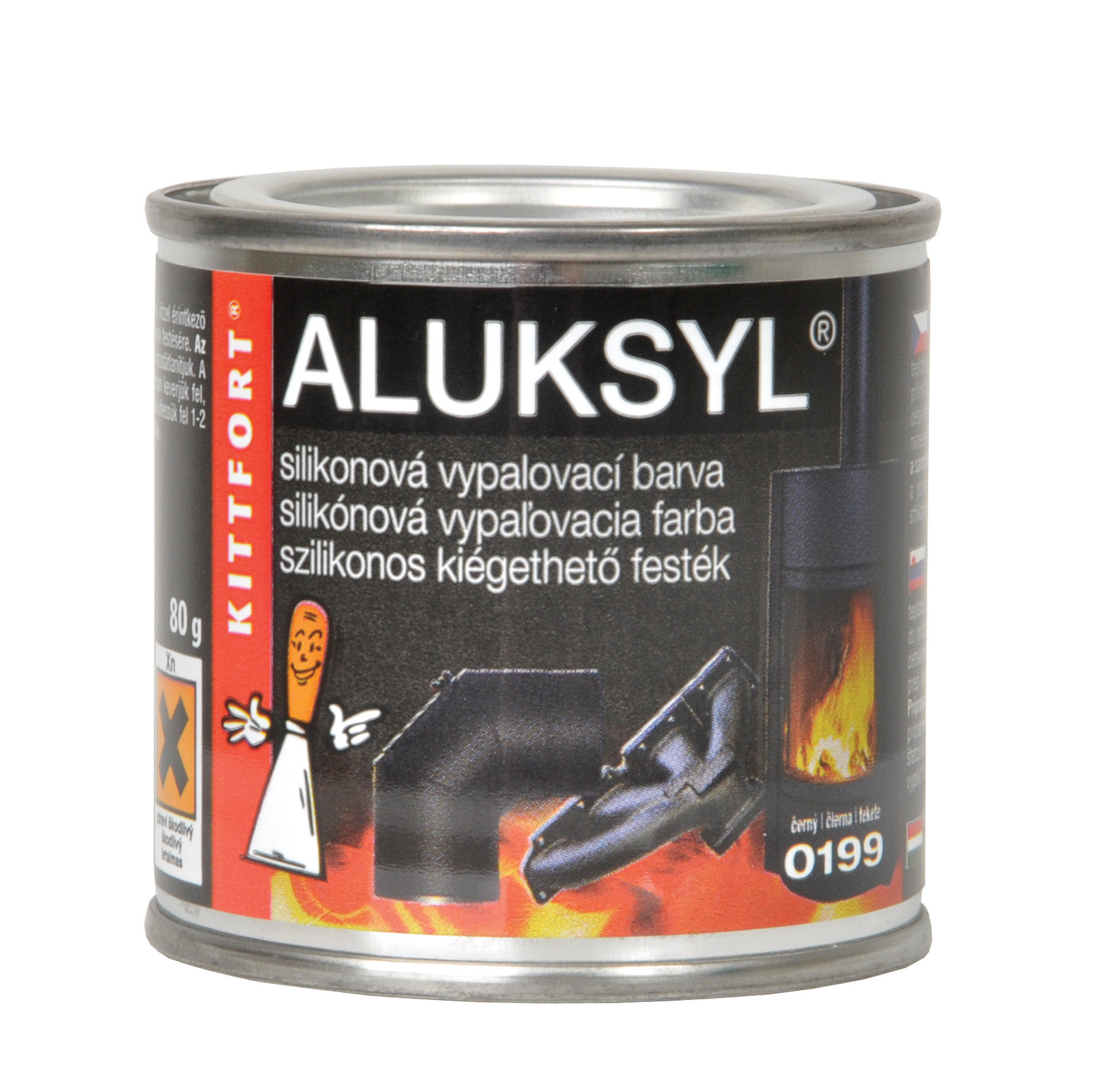 Kittfort Aluksyl vypalovací silikonová žáruvzdorná barva 80g černá
