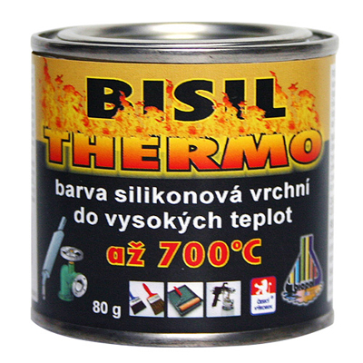 Bisil Thermo žáruvzdorná barva 700 °C, 0199 černá, 80 g