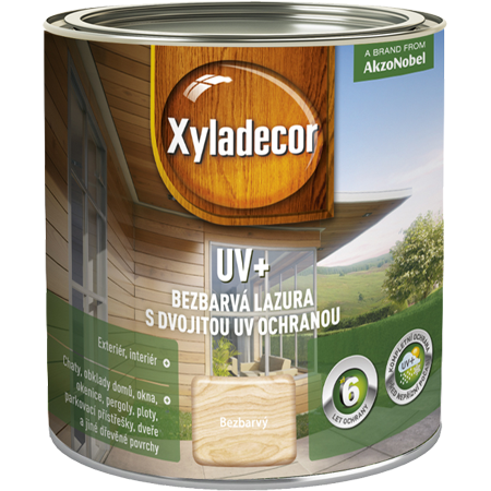 Xyladecor UV+ bezbarvá lazura s dvojitou UV ochranou 2,5l