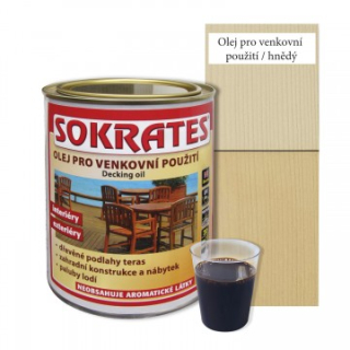 Sokrates Olej pro venkovní použití - DECKING OIL 2l Hnědý