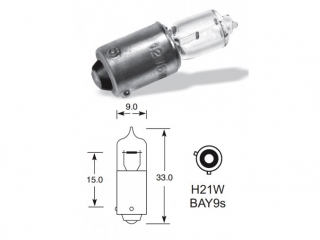 12V 21W HALOGEN BAY9S 1ks